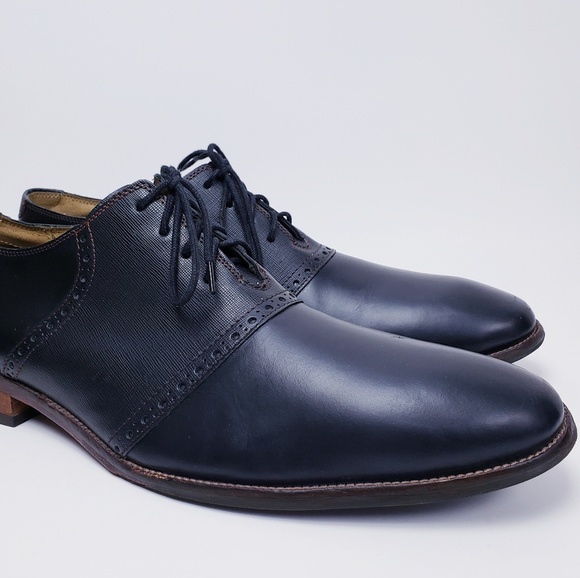 men's black saddle oxford shoes